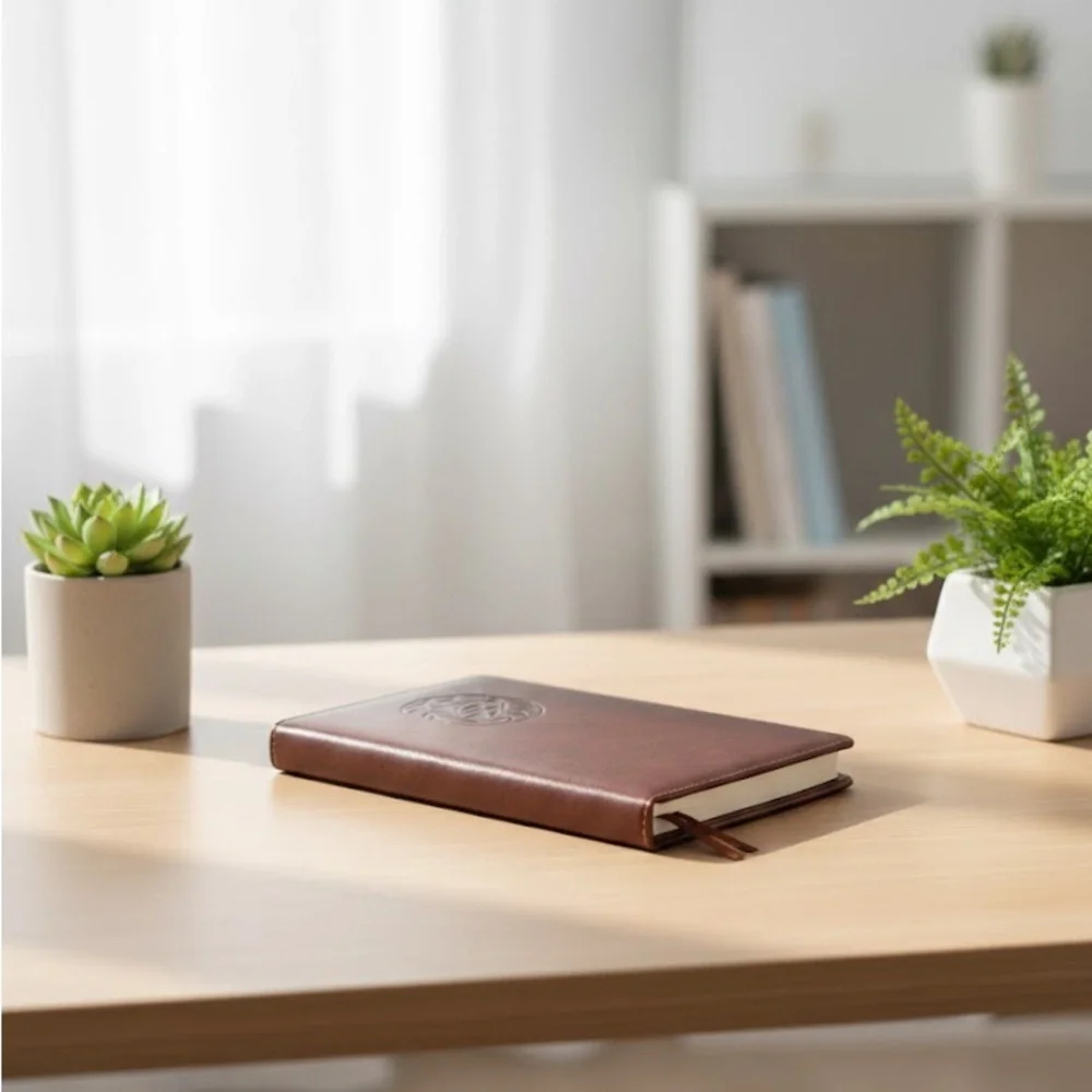NWT Brown leather Embossed Journal